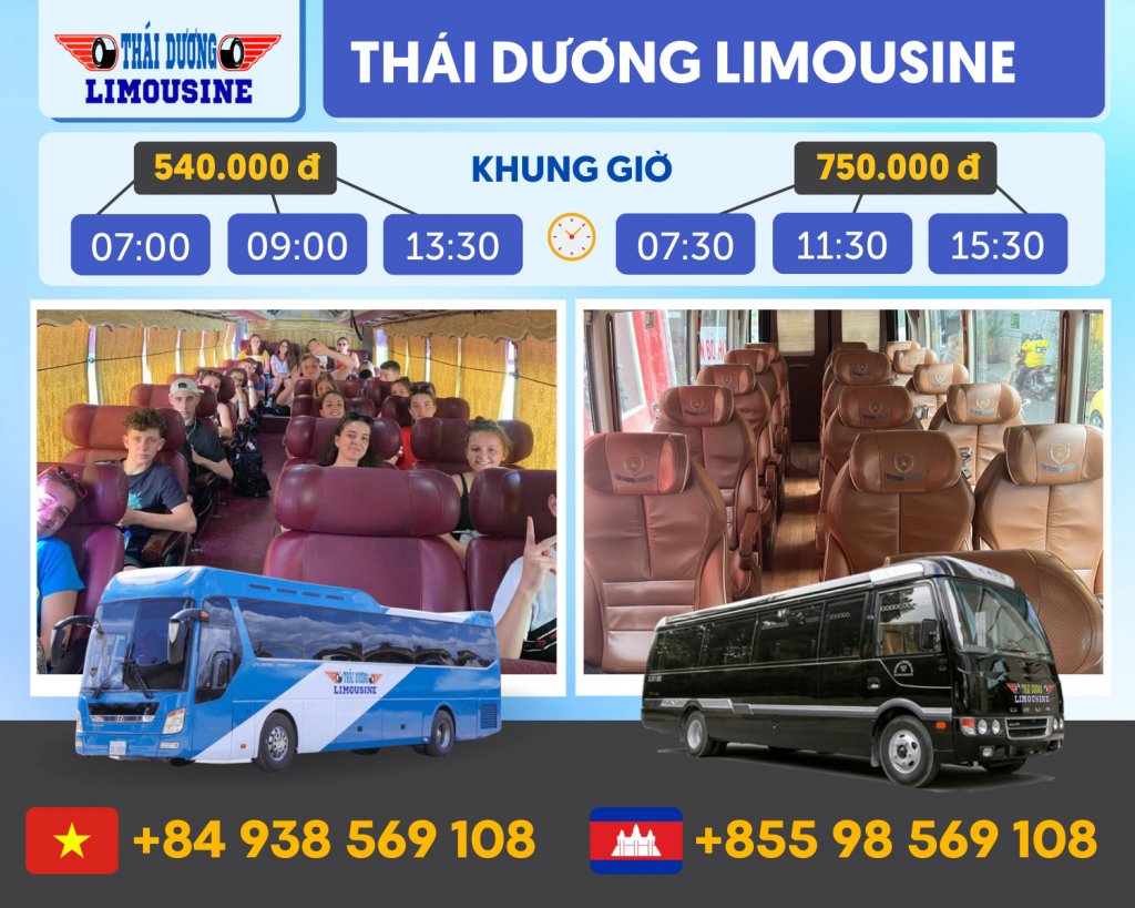 Thai Duong airbus - bus to Cambodia - xe đi Campuchia