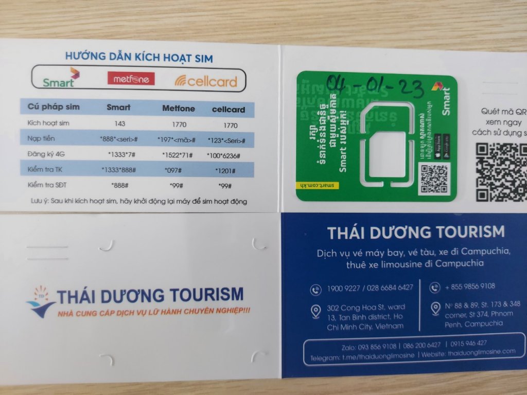 Xe Thái Dương tặng Sim Campuchia 4G