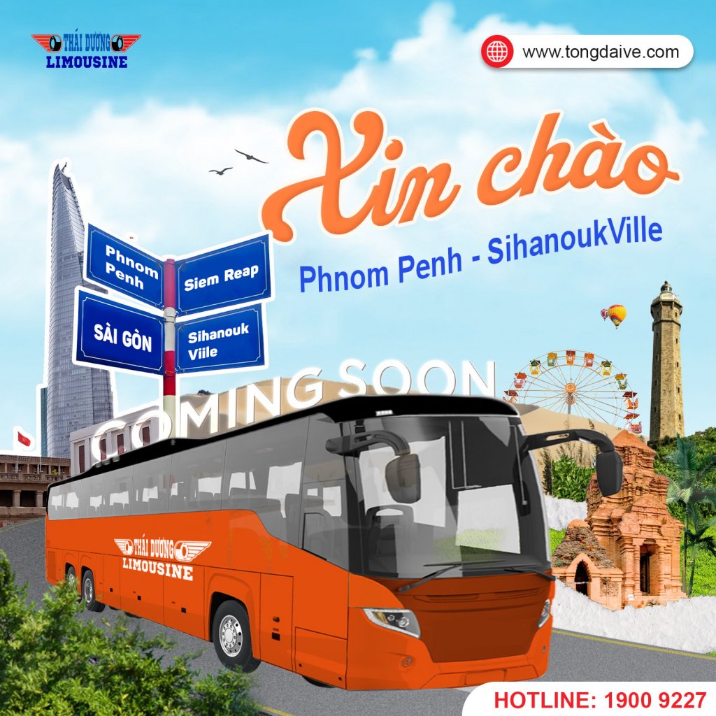 Thai Duong airbus - bus to Cambodia - xe đi Campuchia