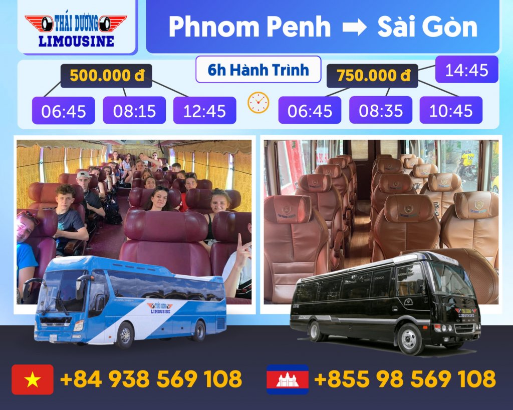 Xe đi Campuchia lễ 2-9 - Nhà xe Thái Dương Limousine