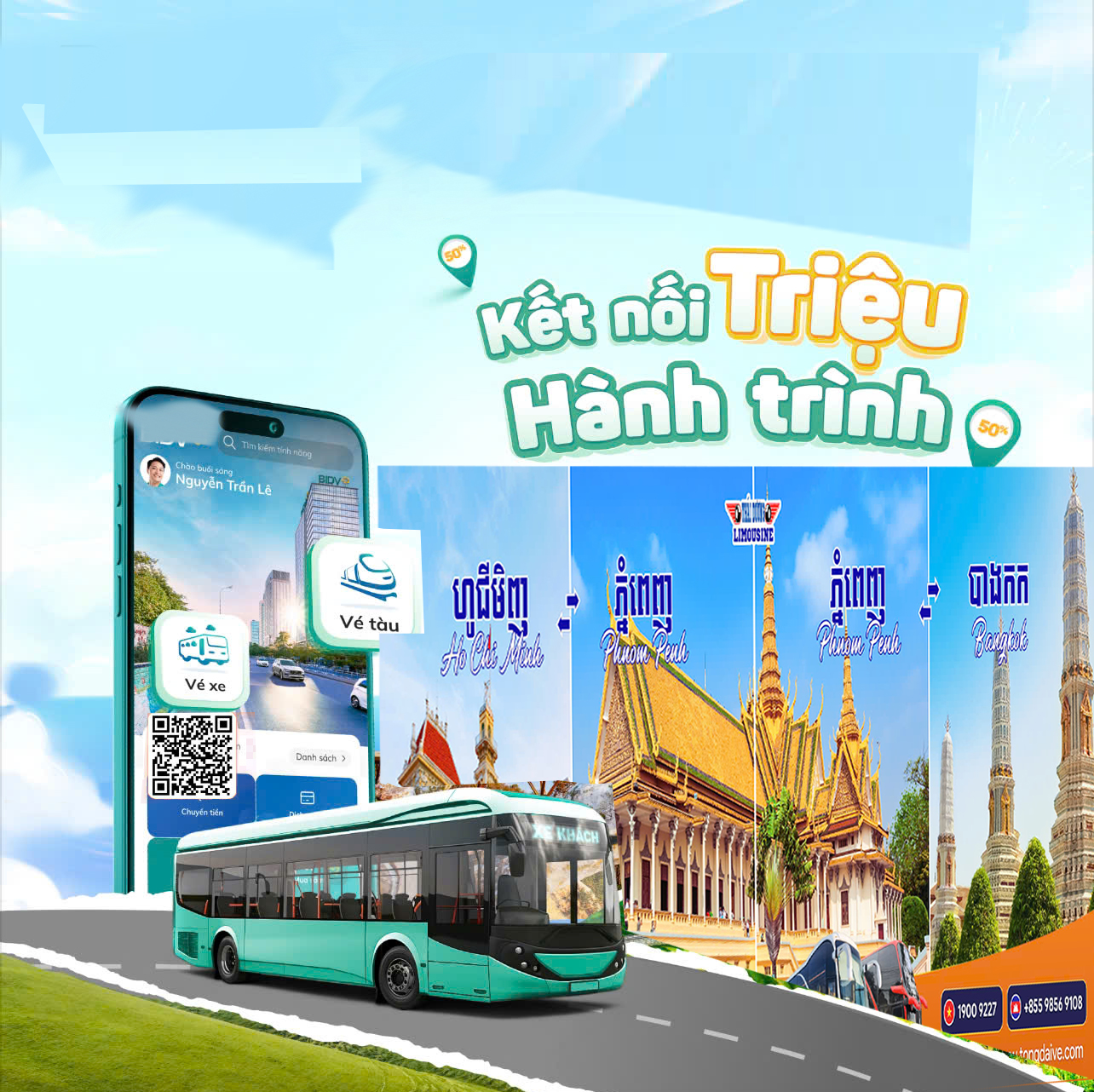 Thai Duong airbus - bus to Cambodia - xe đi Campuchia