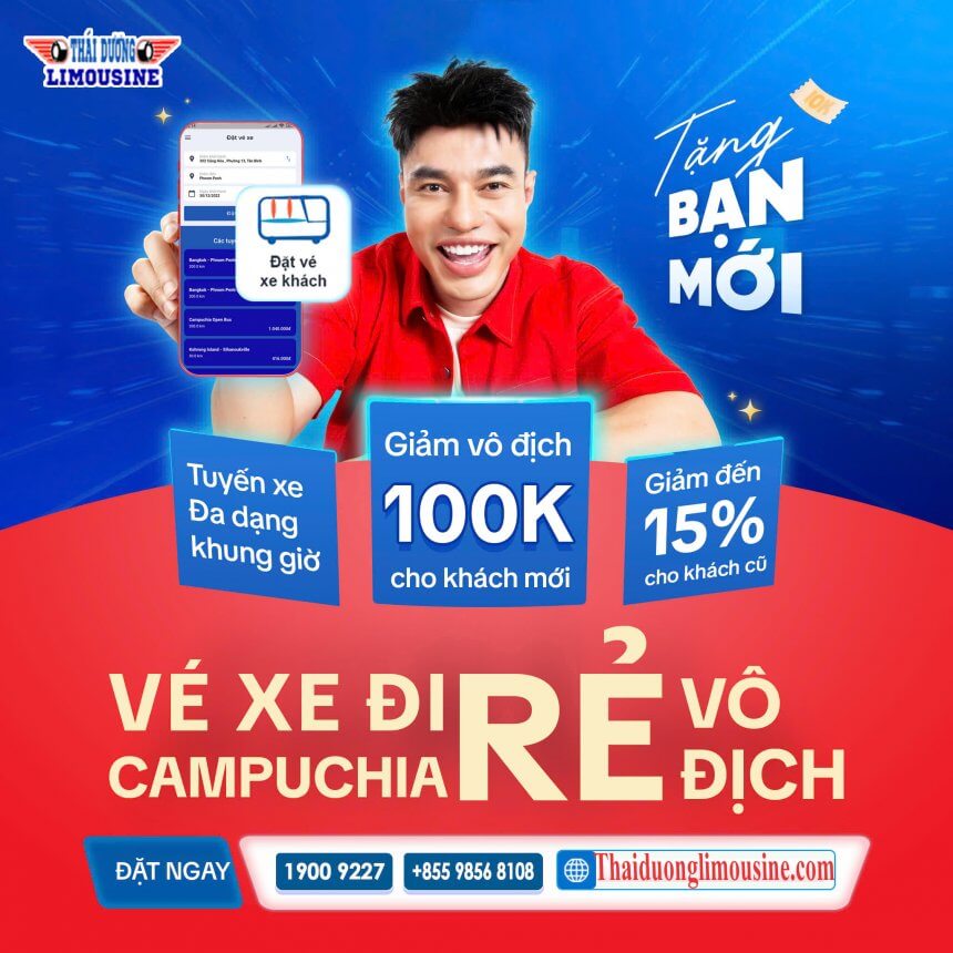 Khuyến mại vé xe đi Campuchia
