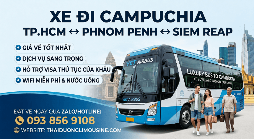 Thai Duong airbus - bus to Cambodia - xe đi Campuchia