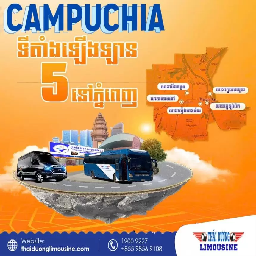 Thuê xe Limousine đi Campuchia Xe từ Poipet về Sihanoukville
